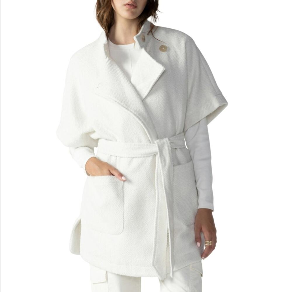 Sanctuary Cocoon Teddy Coat in Creme Womens XL NEW